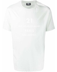 Мужская мятная футболка с круглым вырезом с принтом от Karl Lagerfeld