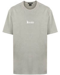 Мужская мятная футболка с круглым вырезом с принтом от Ksubi