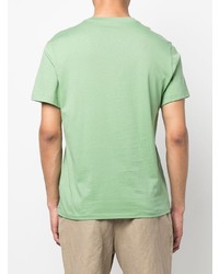 Мужская мятная футболка с круглым вырезом с принтом от Polo Ralph Lauren
