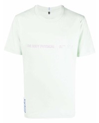 Мужская мятная футболка с круглым вырезом с принтом от McQ