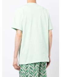 Мужская мятная футболка с круглым вырезом с принтом от Casablanca