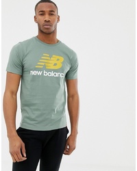 Мужская мятная футболка с круглым вырезом с принтом от New Balance