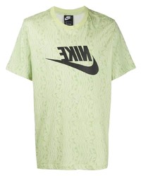 Мужская мятная футболка с круглым вырезом с принтом от Nike