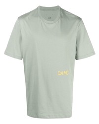Мужская мятная футболка с круглым вырезом с принтом от Oamc