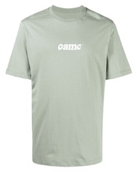 Мужская мятная футболка с круглым вырезом с принтом от Oamc