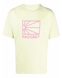 Мужская мятная футболка с круглым вырезом с принтом от PACCBET