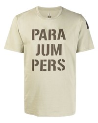 Мужская мятная футболка с круглым вырезом с принтом от Parajumpers