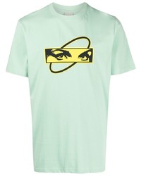 Мужская мятная футболка с круглым вырезом с принтом от Perks And Mini
