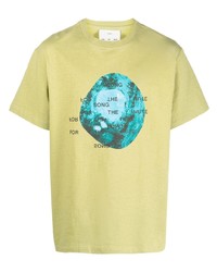 Мужская мятная футболка с круглым вырезом с принтом от Song For The Mute