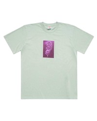 Мужская мятная футболка с круглым вырезом с принтом от Supreme