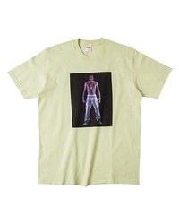 Мужская мятная футболка с круглым вырезом с принтом от Supreme