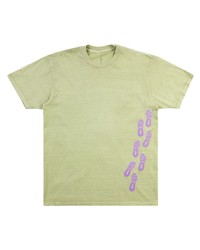 Мужская мятная футболка с круглым вырезом с принтом от Travis Scott Astroworld