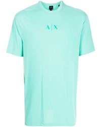 Мужская мятная футболка с круглым вырезом от Armani Exchange