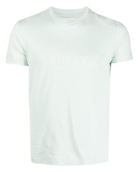 Мужская мятная футболка с круглым вырезом от Bally