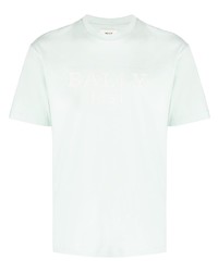 Мужская мятная футболка с круглым вырезом от Bally