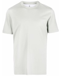 Мужская мятная футболка с круглым вырезом от Brunello Cucinelli