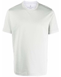 Мужская мятная футболка с круглым вырезом от Brunello Cucinelli
