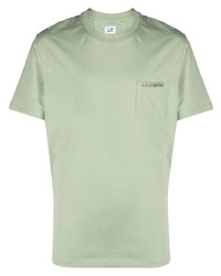 Мужская мятная футболка с круглым вырезом от C.P. Company