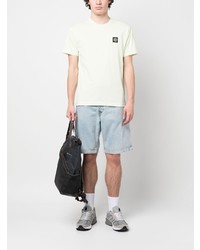 Мужская мятная футболка с круглым вырезом от Stone Island