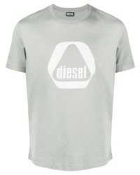 Мужская мятная футболка с круглым вырезом от Diesel