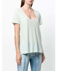 Женская мятная футболка с круглым вырезом от Unravel Project