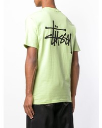 Мужская мятная футболка с круглым вырезом от Stussy