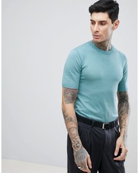 Мужская мятная футболка с круглым вырезом от Gianni Feraud