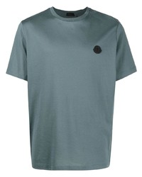 Мужская мятная футболка с круглым вырезом от Moncler
