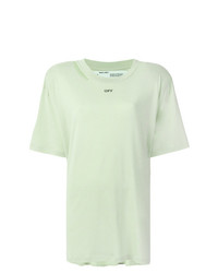 Женская мятная футболка с круглым вырезом от Off-White