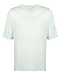 Мужская мятная футболка с круглым вырезом от Saint Laurent