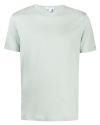 Мужская мятная футболка с круглым вырезом от Sunspel