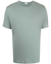 Мужская мятная футболка с круглым вырезом от Sunspel