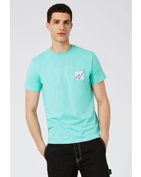 Мужская мятная футболка от Topman