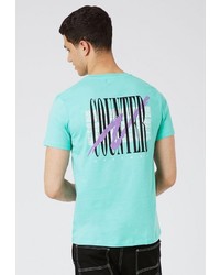 Мужская мятная футболка от Topman