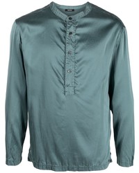 Мужская мятная шелковая рубашка с длинным рукавом от Tom Ford