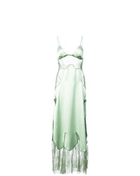 Мятное кружевное платье-комбинация от Off-White