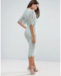 Мятное кружевное платье от Asos