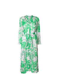 Мятное платье-макси с цветочным принтом от Roseanna