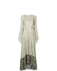 Мятное платье-миди с цветочным принтом от Black Coral