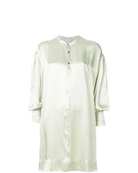 Мятное шелковое платье-рубашка от Forte Forte