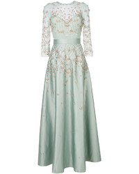 Мятное шелковое платье от Temperley London
