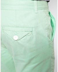 Мятные брюки чинос