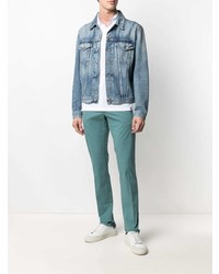 Мятные брюки чинос от Jacob Cohen