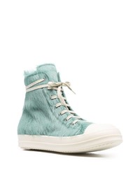 Мужские мятные высокие кеды от Rick Owens