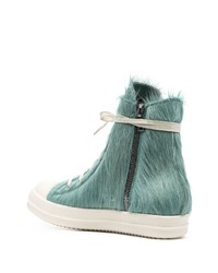 Мужские мятные высокие кеды от Rick Owens