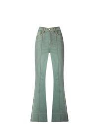 Мятные джинсы-клеш от Amapô