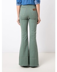 Мятные джинсы-клеш от Amapô