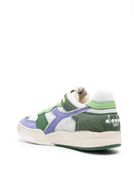 Мужские мятные замшевые низкие кеды от Diadora