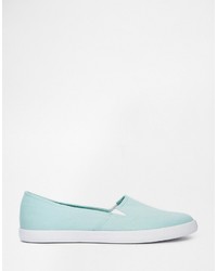 Женские мятные кеды из плотной ткани от Asos