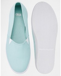 Женские мятные кеды из плотной ткани от Asos